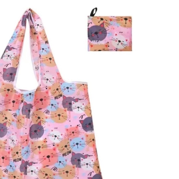 😻Cat Print Shopping Bag Tote💗 - Picture 1 of 4